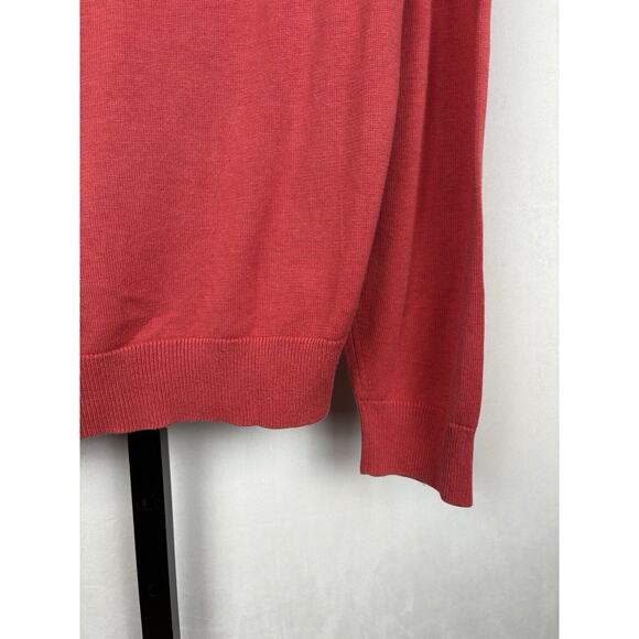 Brooks Brothers 346 Silk Blend V-Neck Pullover Sweater L Red Orange Classic - Picture 8 of 10